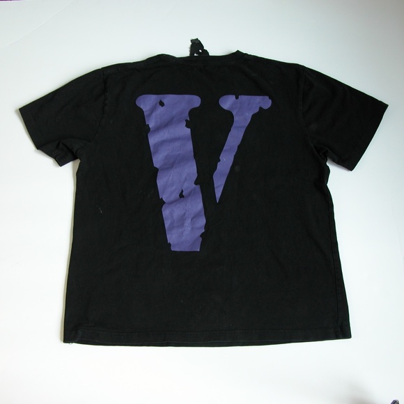 VLONE Staple OG Purple & White on Black T-shirt Mens L - Picture 8 of 8